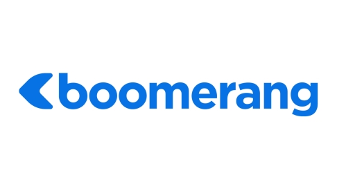 Boomerang logo on white background. Lost and found