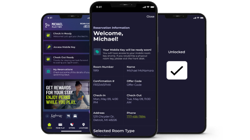 Digital key app screen