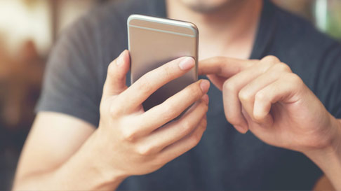 Man on smartphone